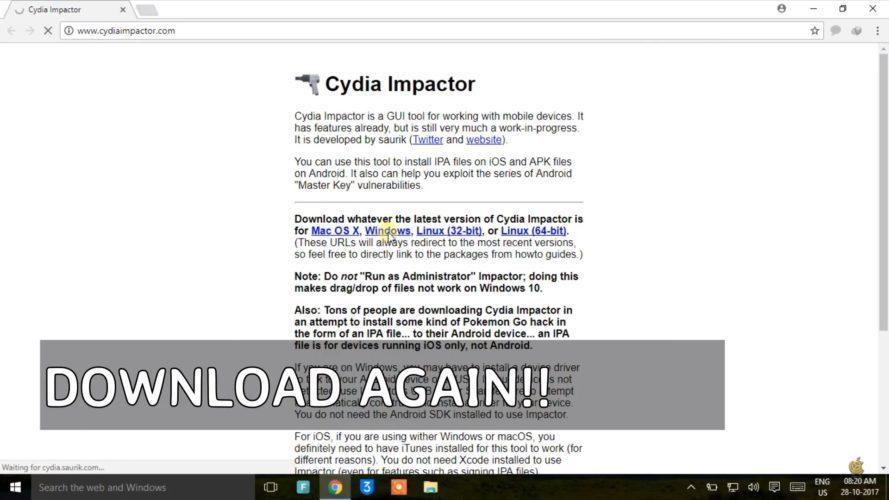 ошибка 159 Cydia Impactor