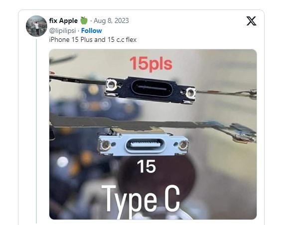 Утечка изображений показывает разъемы USB-C iPhone 15